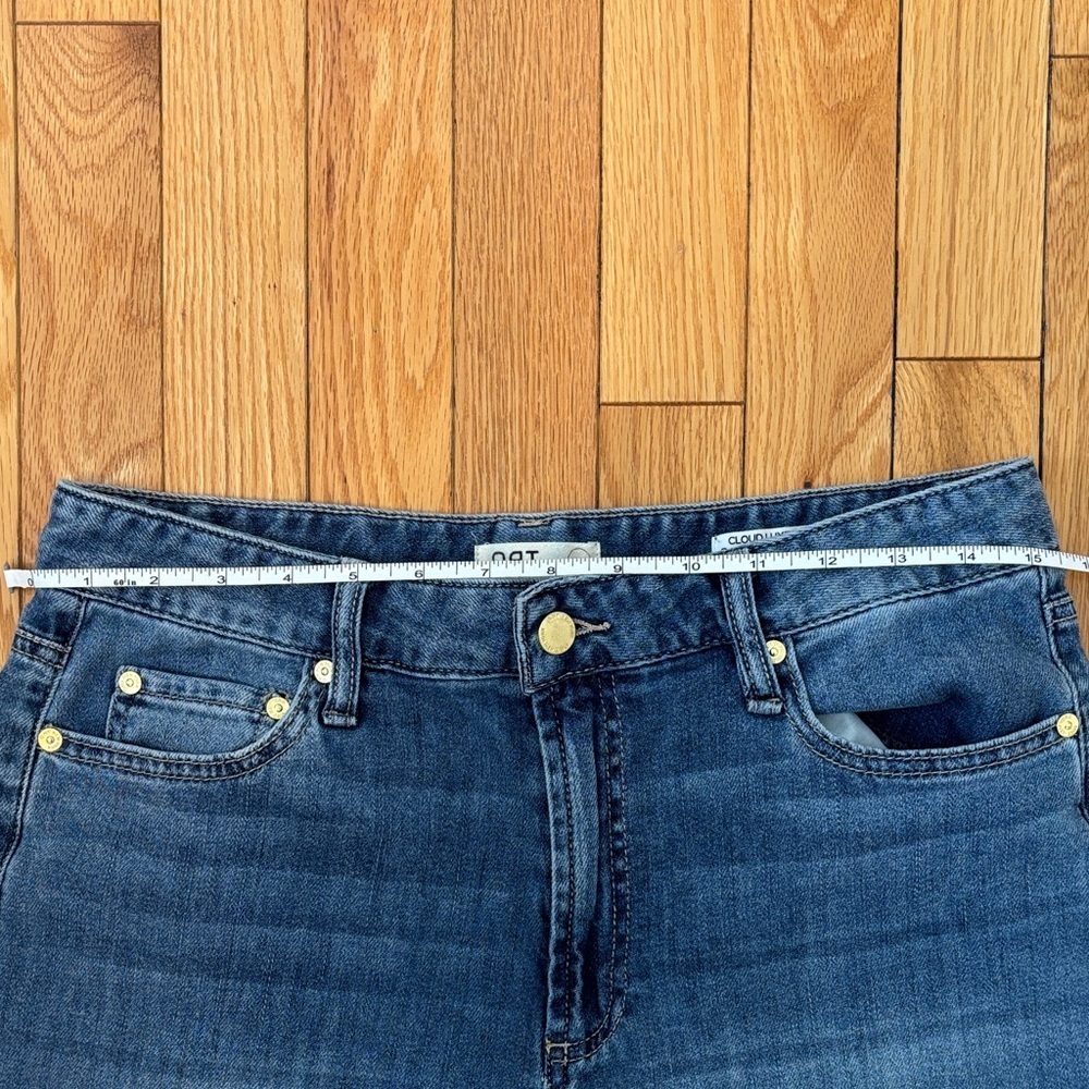 Oat New York Dark Blue Wide Leg Jeans. CLOUD LUX Denim. - Picture 8 of 12